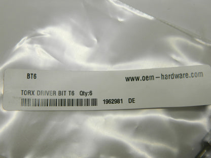 KENNAMETAL T6 Torx Drive Bit for Boring Bars Qty 6 1962981