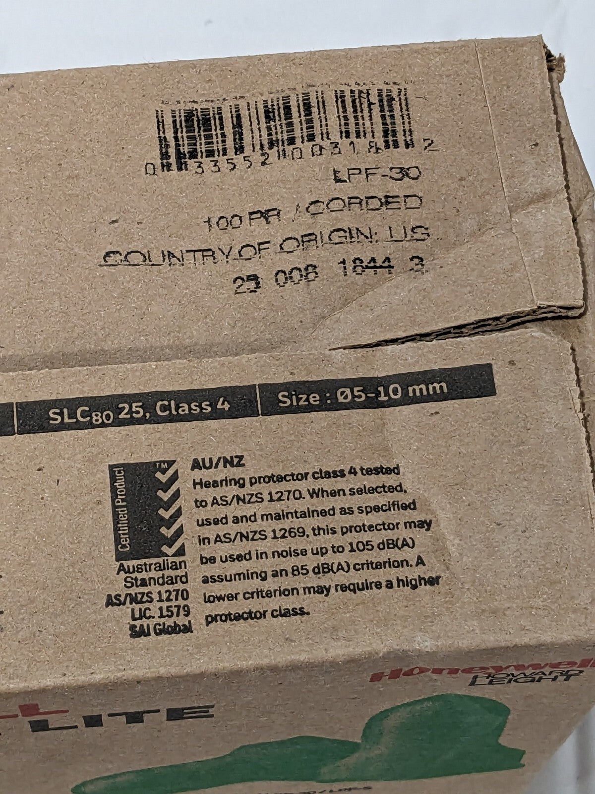 Howard Leight Earplugs: 30 dB, Foam, Contoured, Roll Down, Corded Qty 100 LPF-30