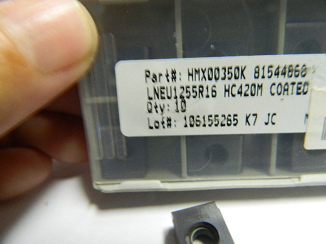 Hertel LNEU1235R03 HC420M Carbide Milling Inserts Box of 10 #HMX00350K
