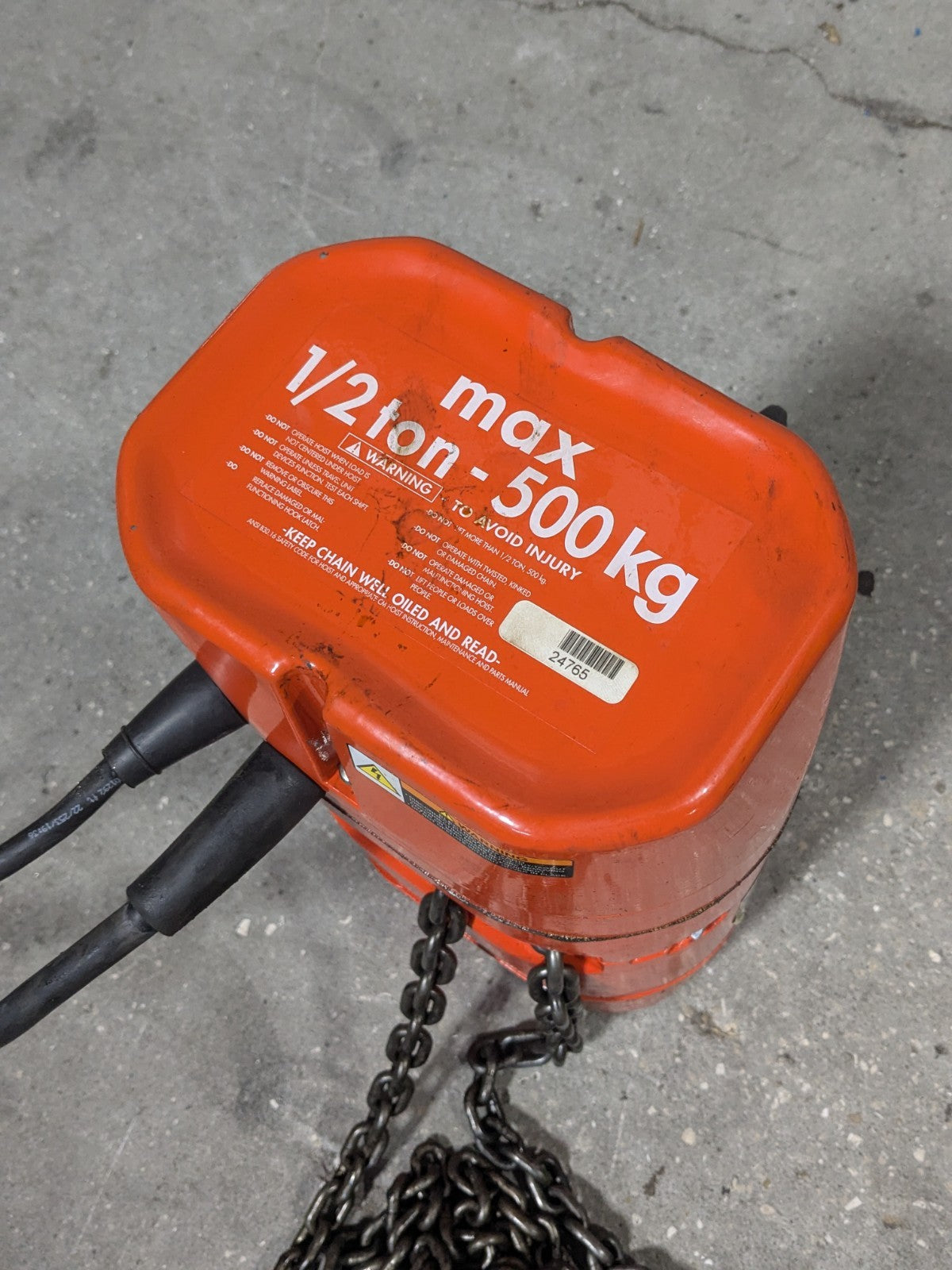 CM Valustar Electric Chain Hoist 1/2 Ton Cap 15 Ft. Lift 2403B Parts / Repair