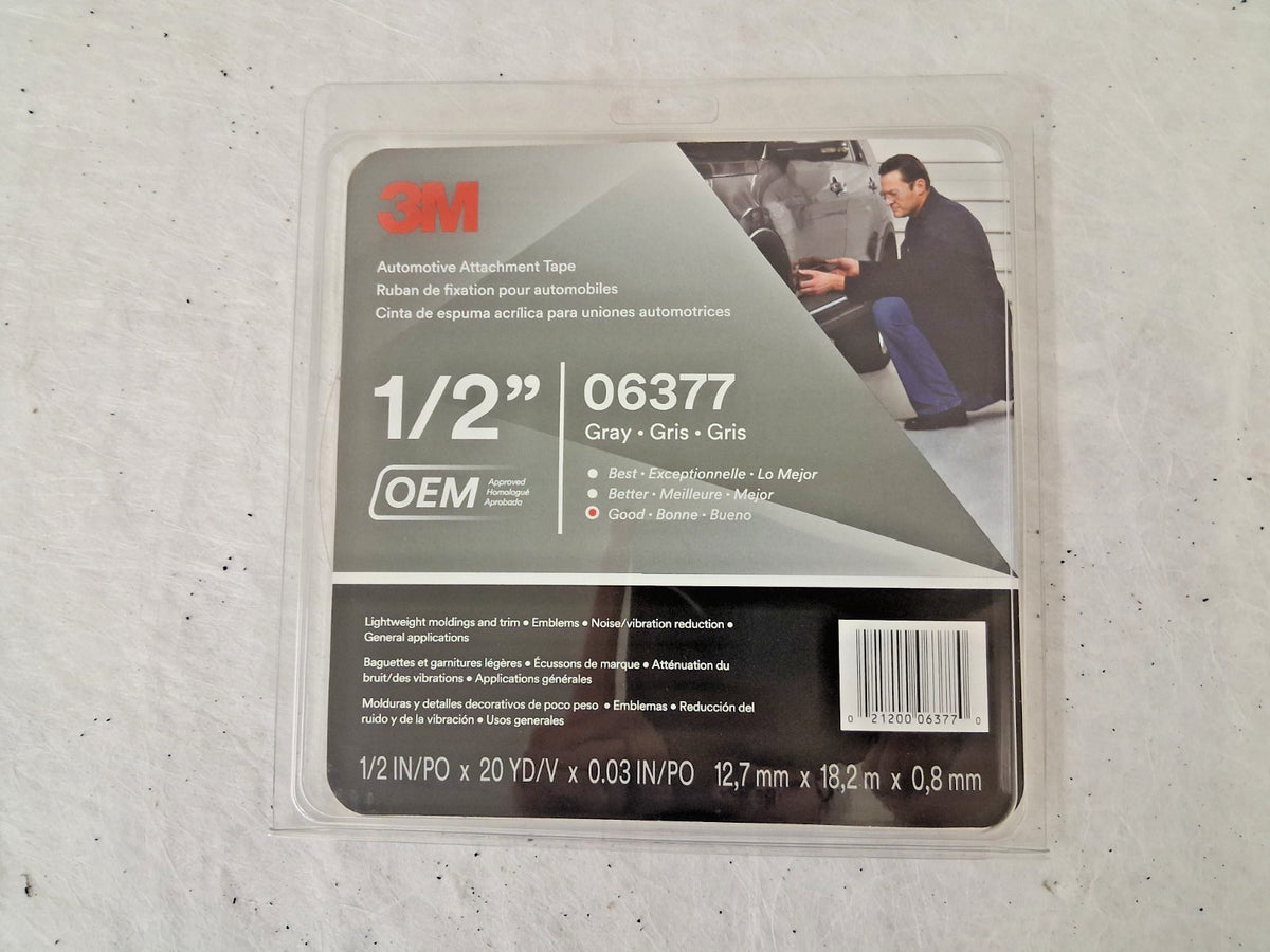 3M Automotive Attachment Tape Gray 1/2" x 20yd 30Mil 7000126193
