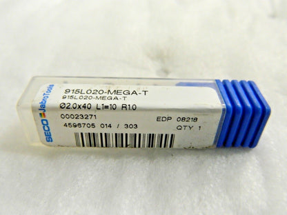 Seco Carbide Ball End Mill 2mm Diam x 40.00mm OAL 2FL 915L020-MEGA-T 08218