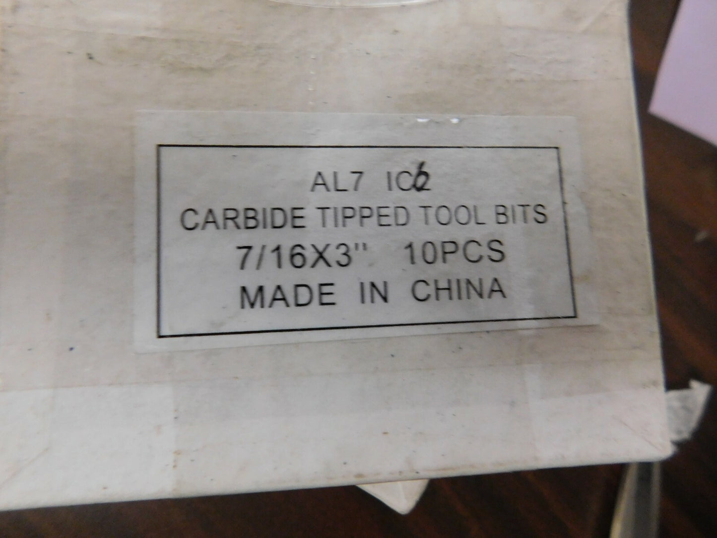Pro AL7  Carbide Tipped Tool Bit  7/16x3" QTY 10 85714147038
