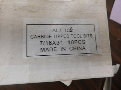 Pro AL7  Carbide Tipped Tool Bit  7/16x3" QTY 10 85714147038