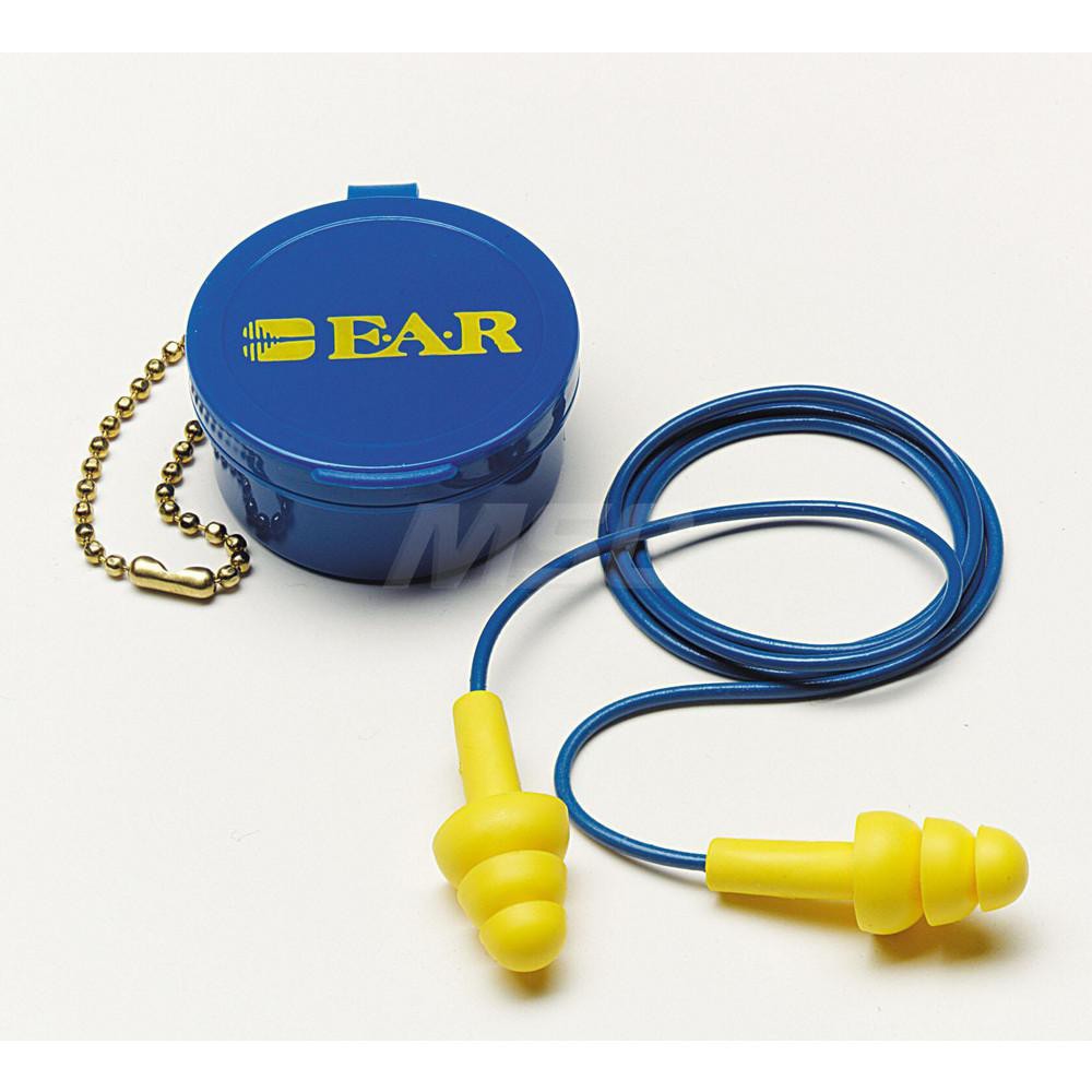 3M Earplugs: 25 dB, Foam, Flanged, Push-In, Corded Qty 50 7000002322