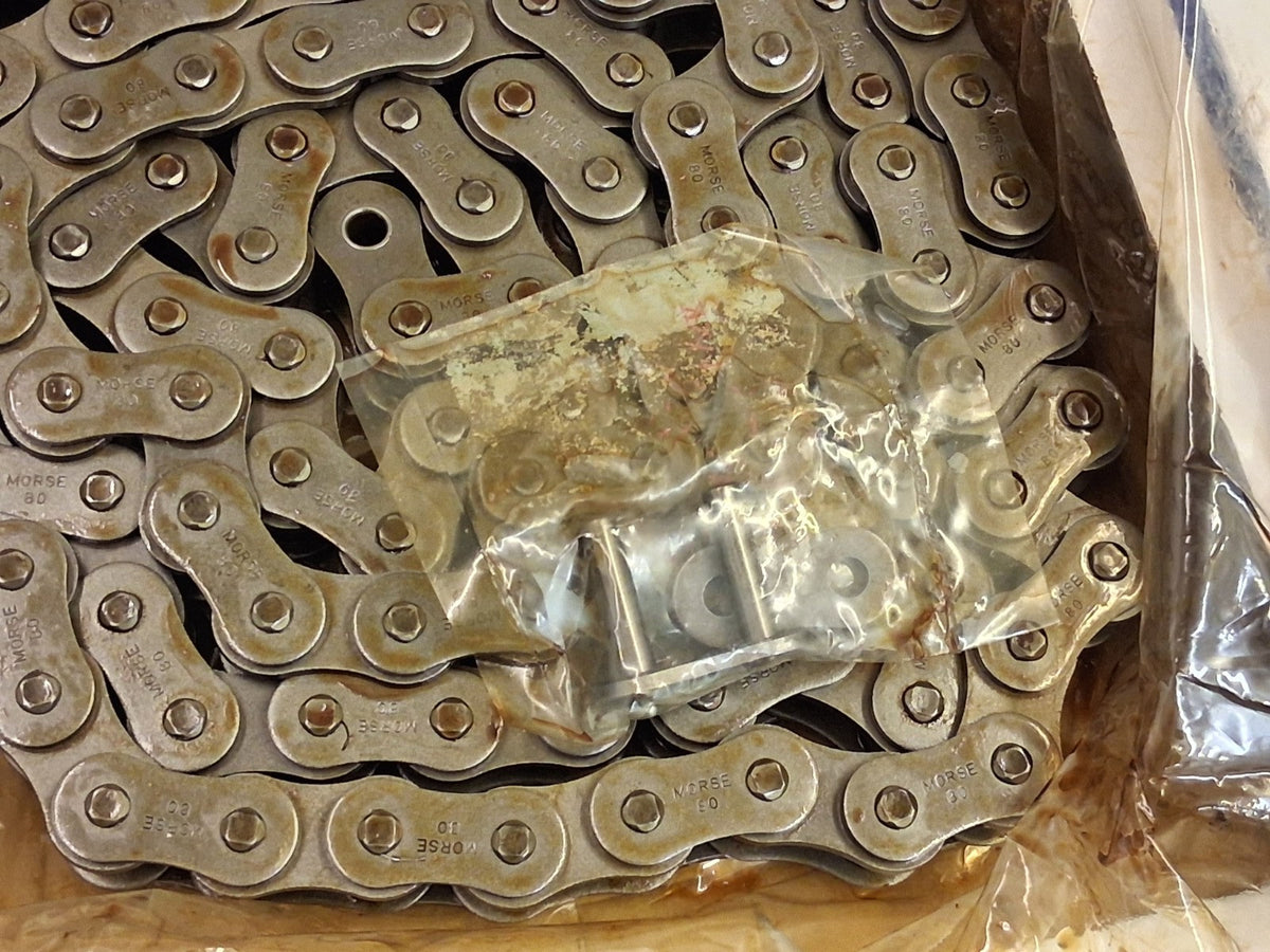 Morse Roller Chain Standard Riveted 5/8" Pitch 50 Trade 10ft Long 1 Strand 34779