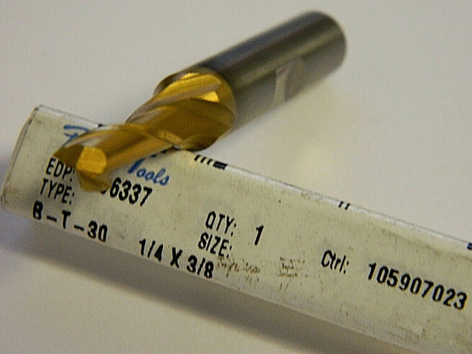 Putnam 1/4" 1/2" LOC 3/8" Shank Diam 2-5/16" OAL, 2 Fl HSS Square EndMill QTY 3
