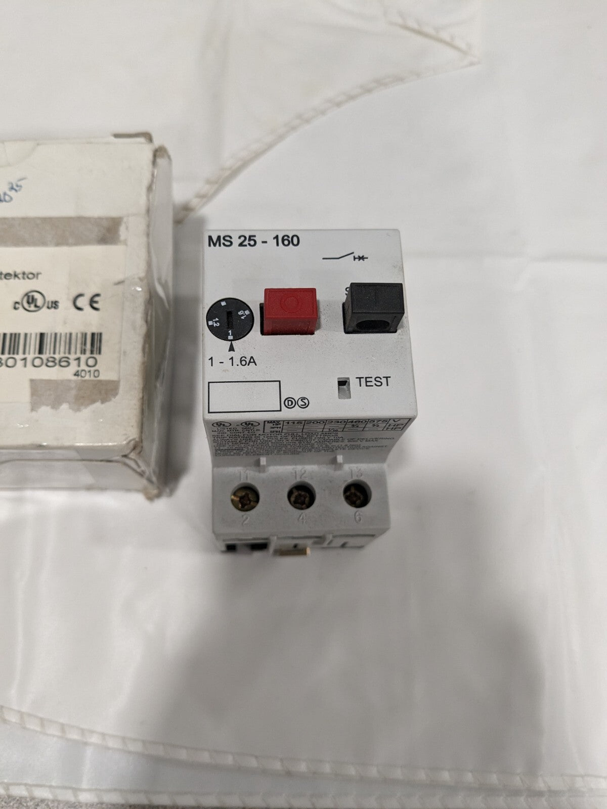 AUTOMATION DIRECT MANUAL STARTER / PROTECTOR 1-1.6 AMP MS25-160