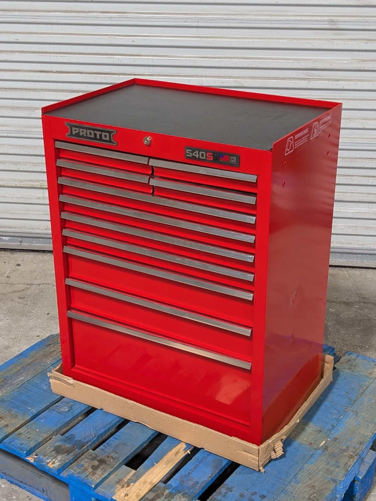 Proto Roller Cabinet Tool Box 11-Drawer 42" x 27" x 18" Steel Red