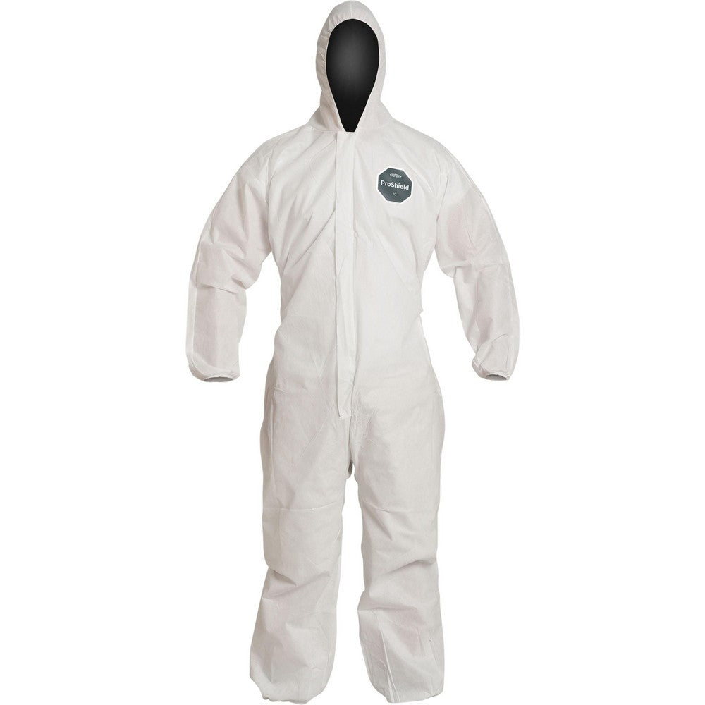 DUPONT Disposable Coveralls: XL, SMS, Elastic Wrist 25PK PB127SWHXL002500