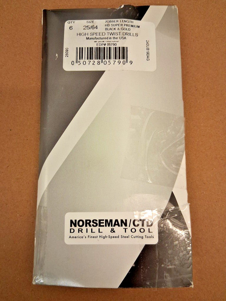 Pro HSS Jobber Length Drill Bits QTY6 3/8" Dia 135 05780