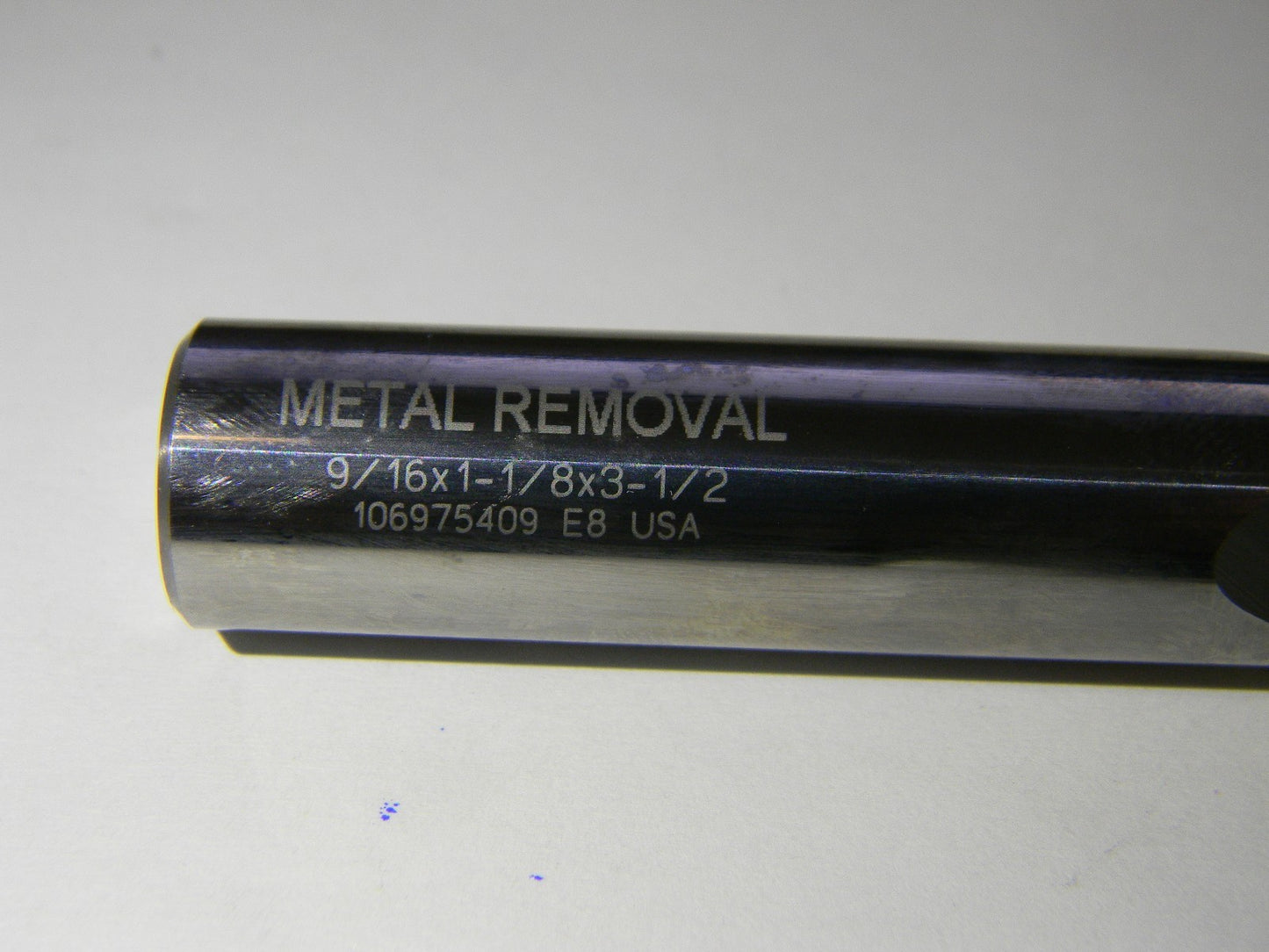 Metal Removal  9/16" x 9/16" x 1-1/8" x 3-1/2" 3F Carbide Single End Mill M32251
