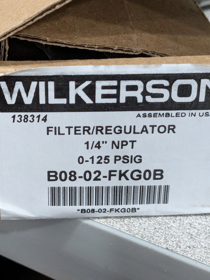 WILKERSON FRL Combination Unit: 1/4 NPT, Miniature B08-02-FKG0B