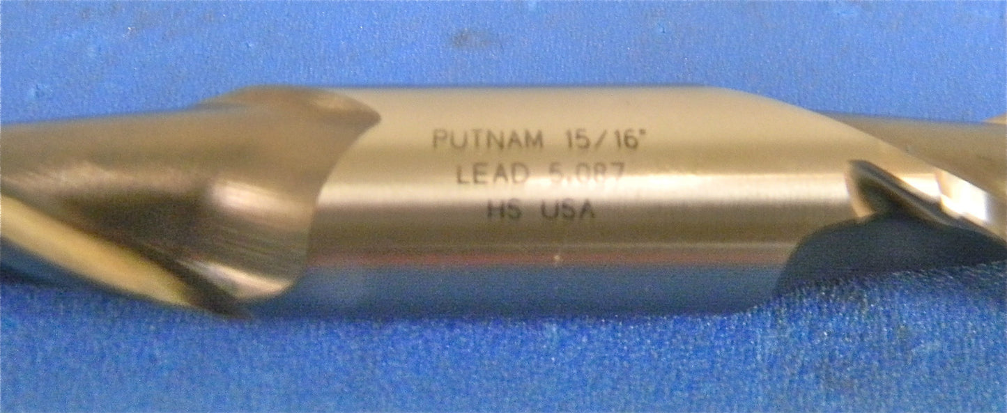 Putnam Tools Double End Mill 15/16" x 1" x 6-1/2" 2FL HSS B21 #94