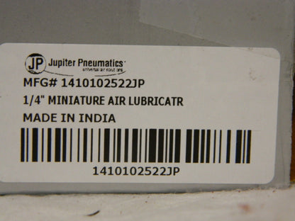 Jupiter Pneumatics Miniature Modular Lubricator 1/4" NPT 145 Max psi1410102