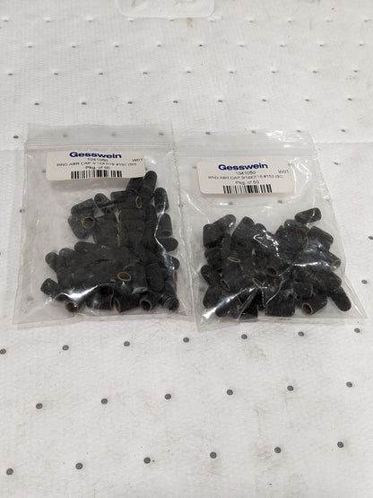 Gesswein Abrasive Caps - Round Top 3/16" x 7/16", 150 Grit Qty 100 1041050