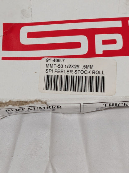 SPI Feeler Stock Roll: 1/2" Wide, 10' Long, High Carbon Steel 91-469-7