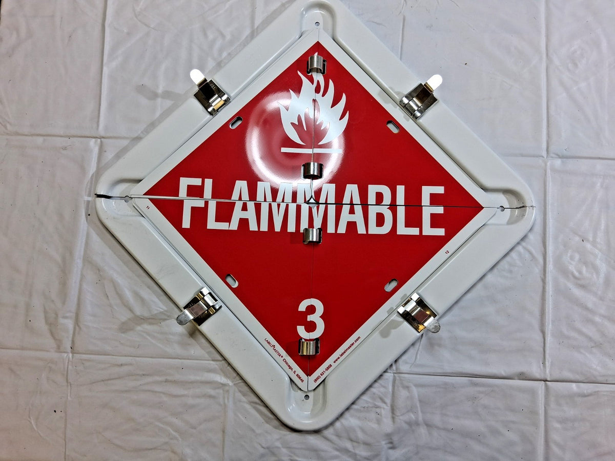 Labelmaster Aluminum Standard DOT Flip Placard 81-8W4CC