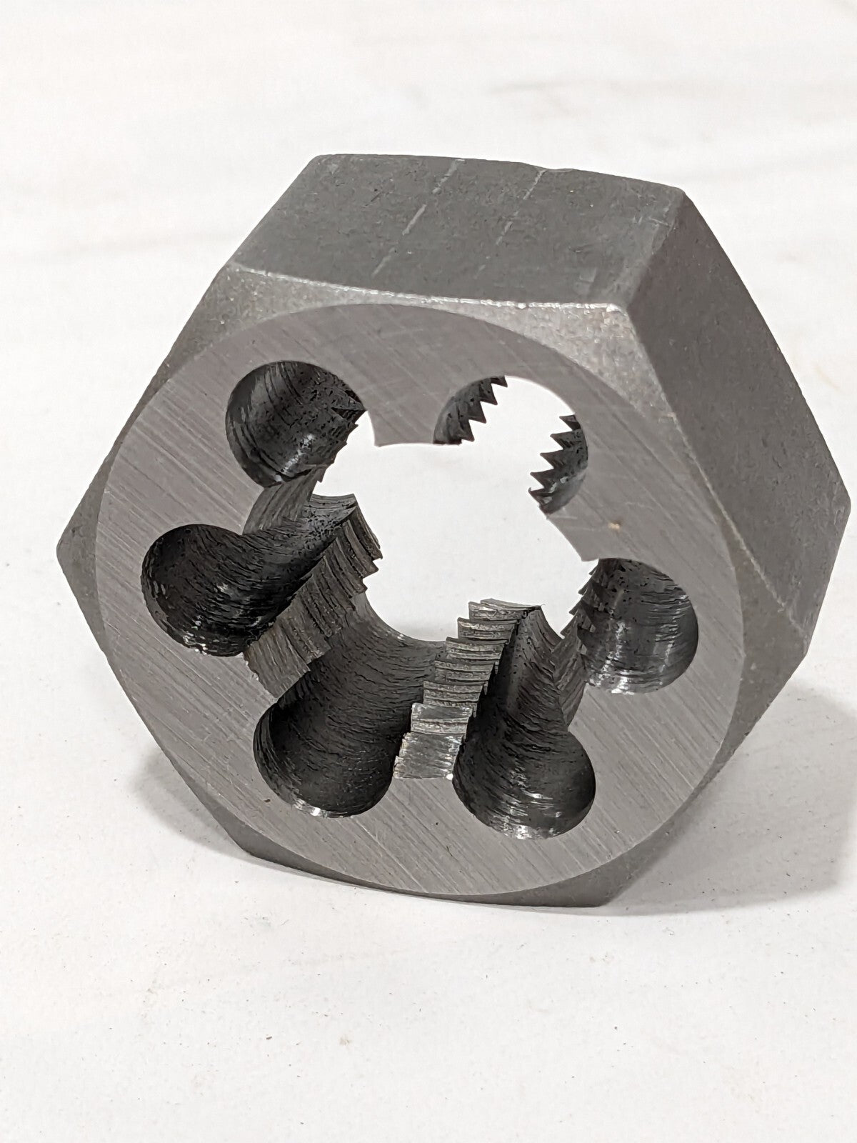 Hex Rethreading Die: M24x3, 1" Thick, Right Hand, Carbon Steel 364-0243