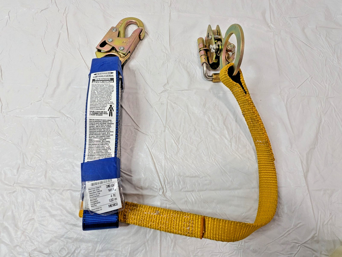 Werner Steel Trailing Rope Grab w/3 Ft Shock Absorbing Lanyard L250001