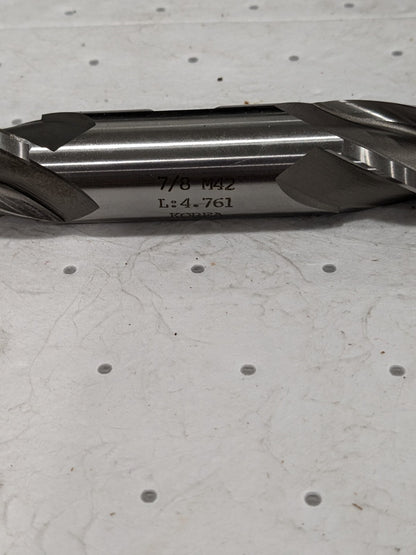 Square End Mill: 7/8" Dia, 1-7/8" LOC, 4 Flute, Cobalt 723-4118