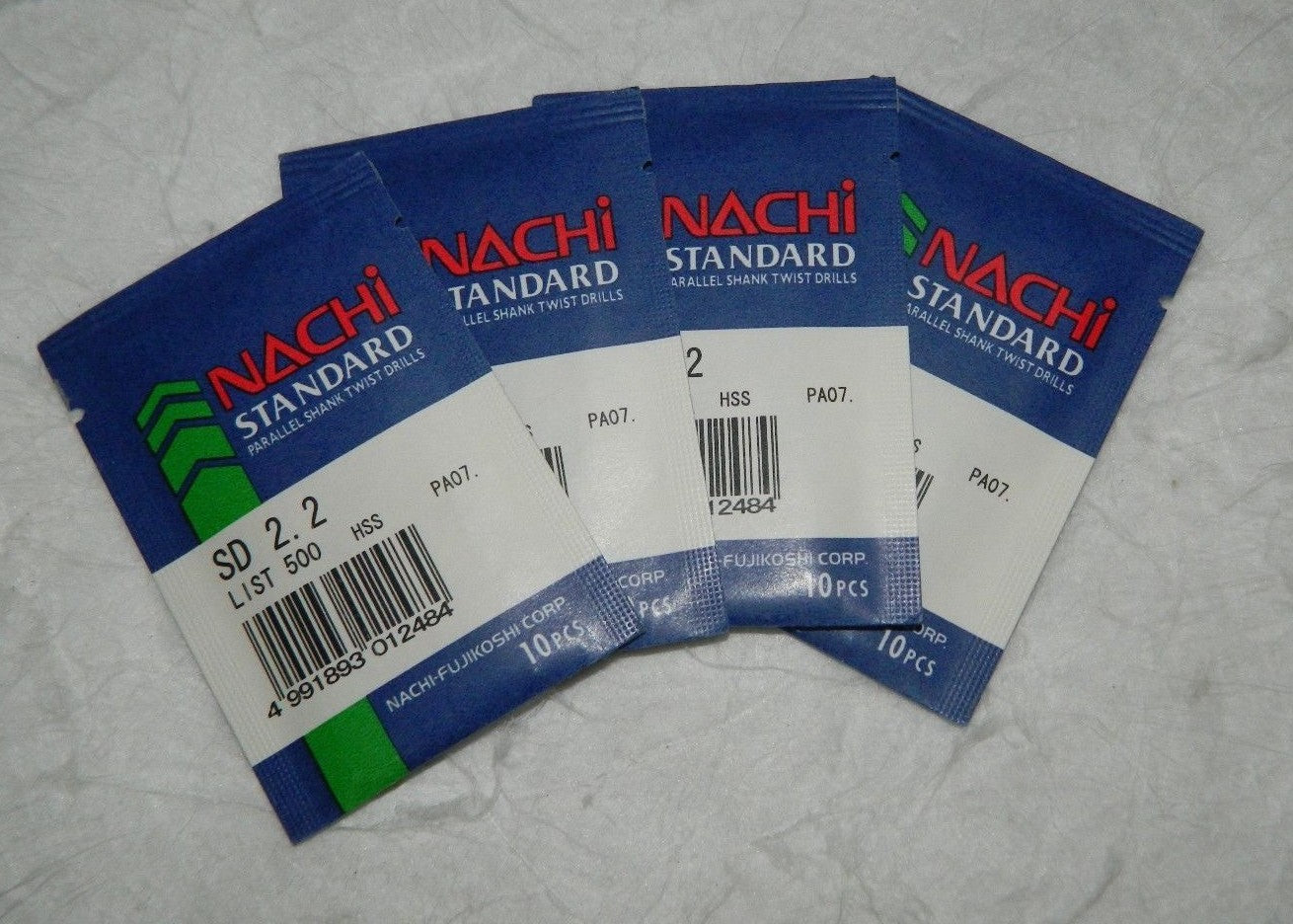 Nachi 40 Pack Standard Parallel Shank Twist Drill SD 2.2mm List 500 HSS 0004253