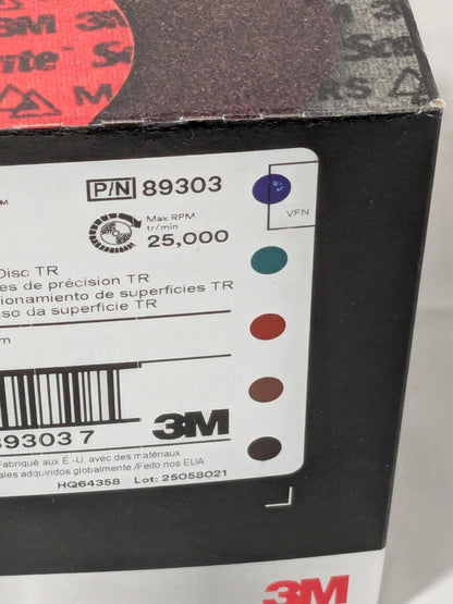 (50) 3M Quick-Change Disc: Roloc TR, 2" Dia, Premium Ceramic Alumina 7100264089