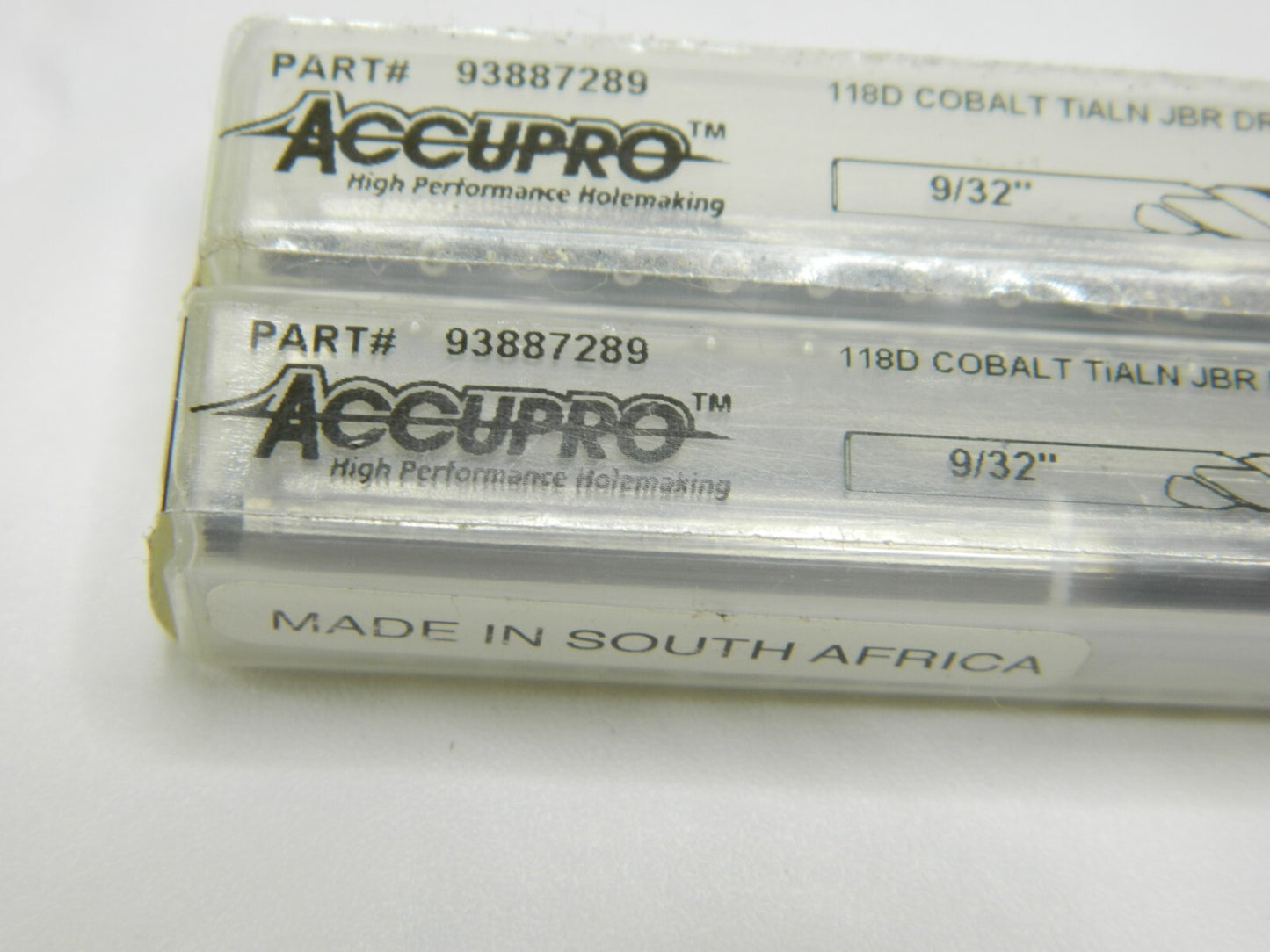 ACCUPRO Jobber Length Drill Bit: 9/32" Dia, 118 °, Cobalt Qty 2 93887289