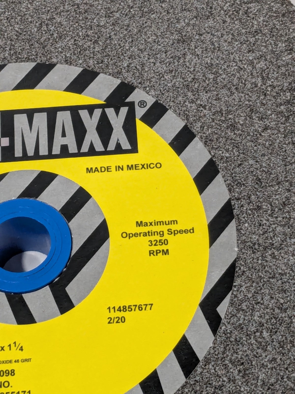 Tru-Maxx Grinding Wheel: 10" Dia, 1" Thick, 1-1/4" Hole Dia, 6625