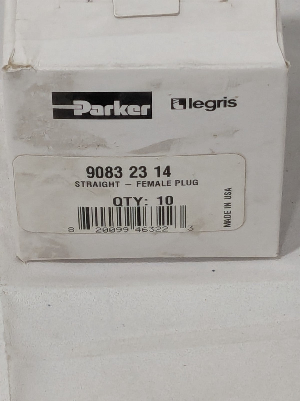 Legris Pneumatic Hose Coupling: 1/4" Thread, 1/4" Body Dia Box of 10 9083 23 14