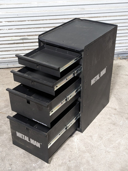 Metal Man Deluxe Welding Tool Box Storage Cabinet 4 Drawer DWC1 Used