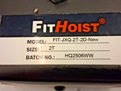 FitHoist 2 Hook Heavy Duty Come Along Winch 2Ton Pulling 7.54Ft Length HG2506WW