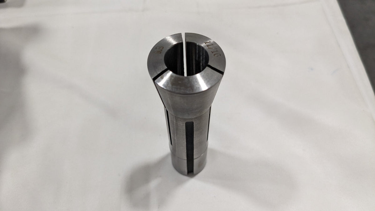 R8 Round Collet  11/16" Bore  7/16-20 Drawbar Thread  Steel  231-4744