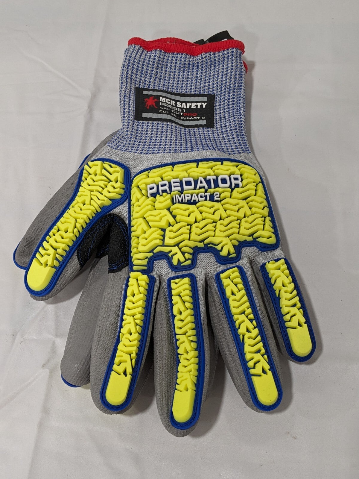 Mcr Safety Predator Mechanic Work Glove ANSI Cut A6 Sz XXL Qty 2 Pairs PD6951XXL