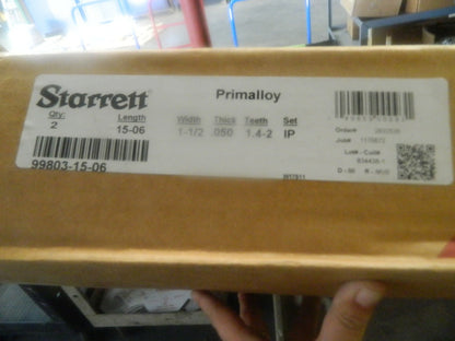 Starrett Welded Band Saw Blade 1.4 to 2.0 TPI 15' 6"x1-1/2"x0.05&