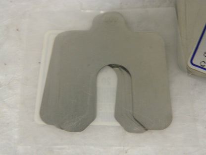 ShopAid Slotted Shim Stock 2" Long x 2" Wide x 0.003" Thick Qty 4