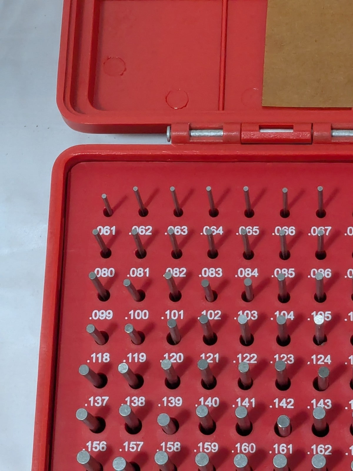 MHC 190 Pc Class ZZ Plug Gage Set: 0.061 to 0.25" Range 616-81116