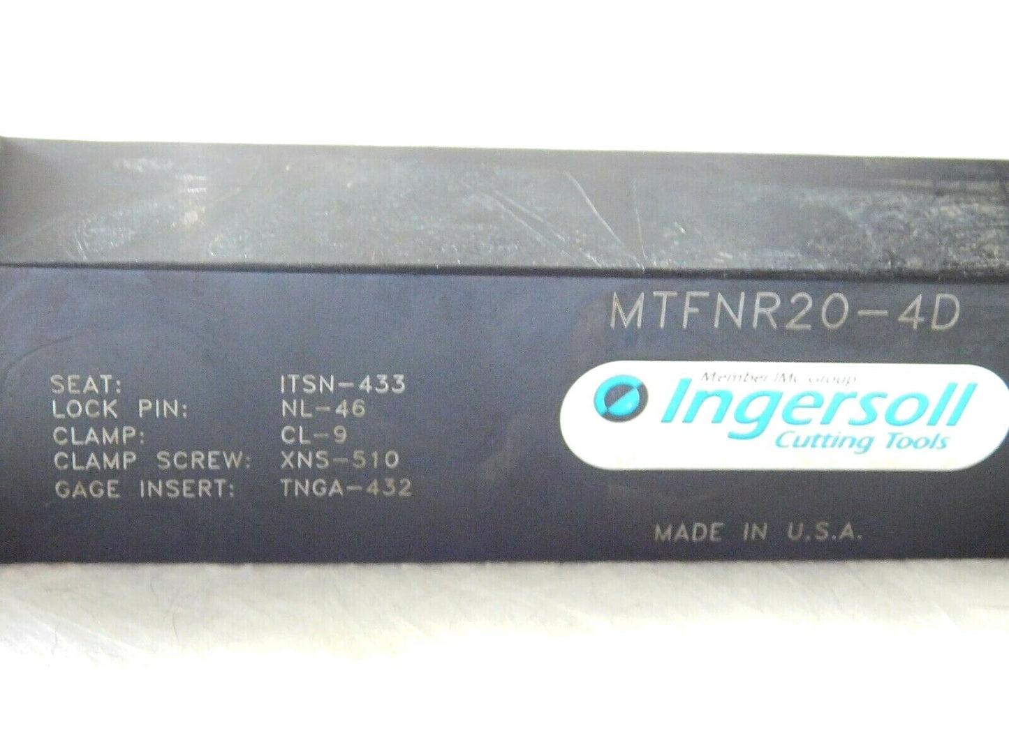 Ingersoll Turning Toolholder RH 1.250" Shank x 6" OAL 90° MTFNR20-4D 3670160