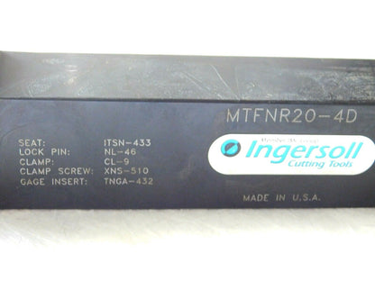 Ingersoll Turning Toolholder RH 1.250" Shank x 6" OAL 90° MTFNR20-4D 3670160