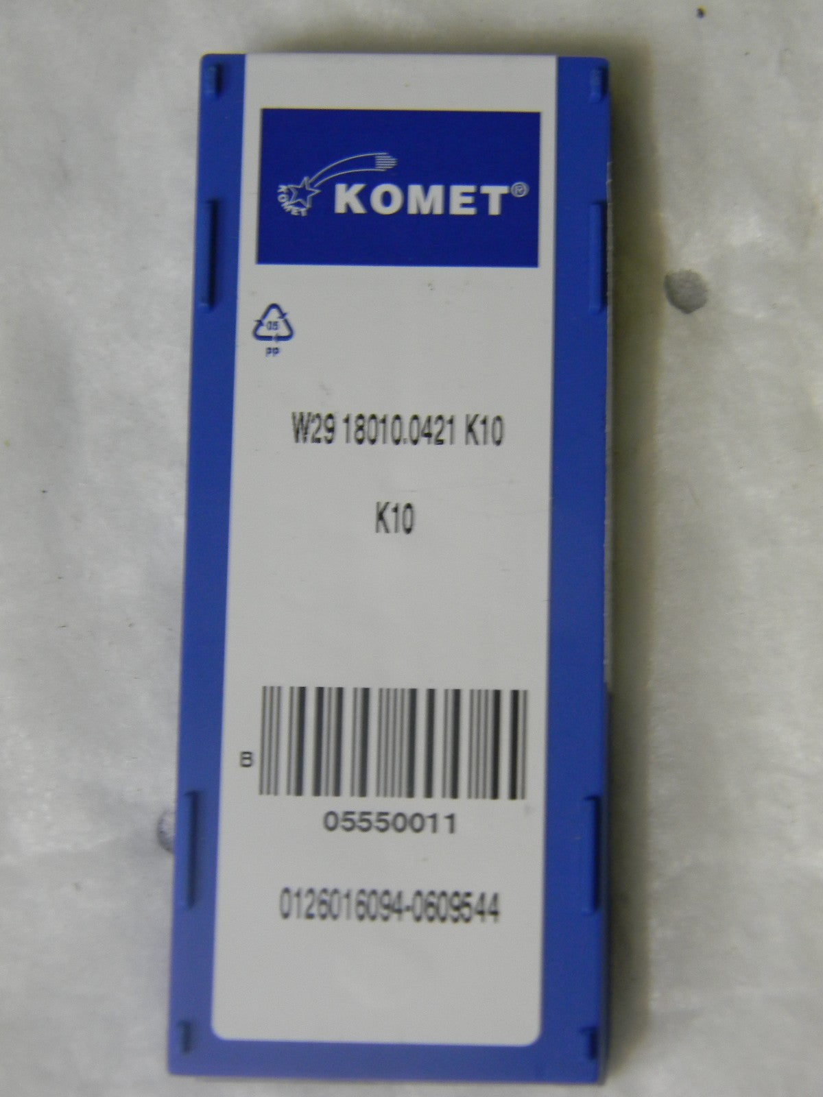 Komet Carbide Turning Inserts W29 18010.0421 Grade-K10 Box of 10 Box of 10