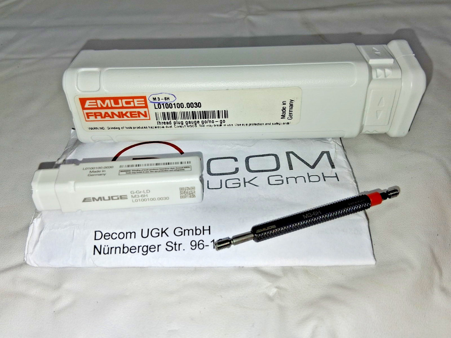 Emuge Double End Plug Thread Gage Go & No Go L0100100.0030