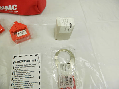 NMC 18 Piece Electrical Lockout Kit Keyed Differently, Comes in Pouch BLOK3