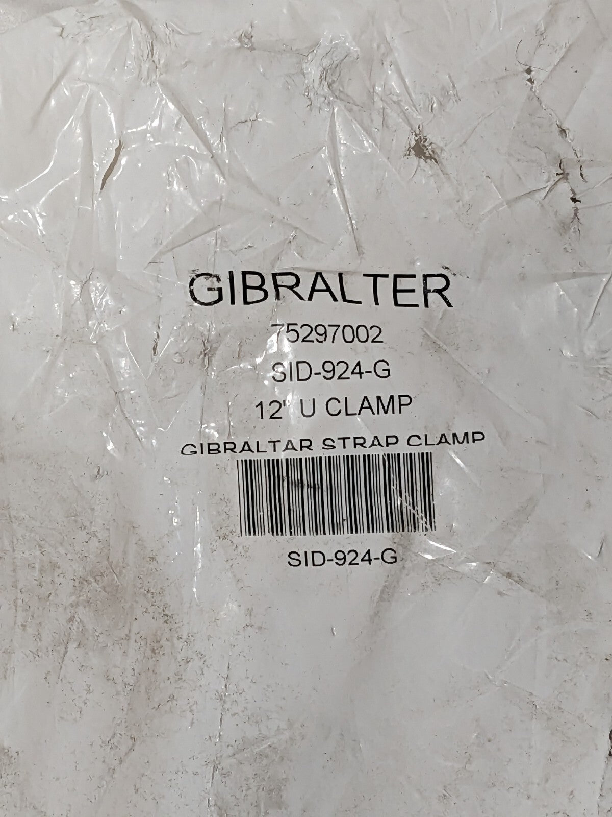 GIBRALTAR U Shaped Strap Clamp 3-1/4" Wide x 1-3/8" High, Forged Steel SID-924-G