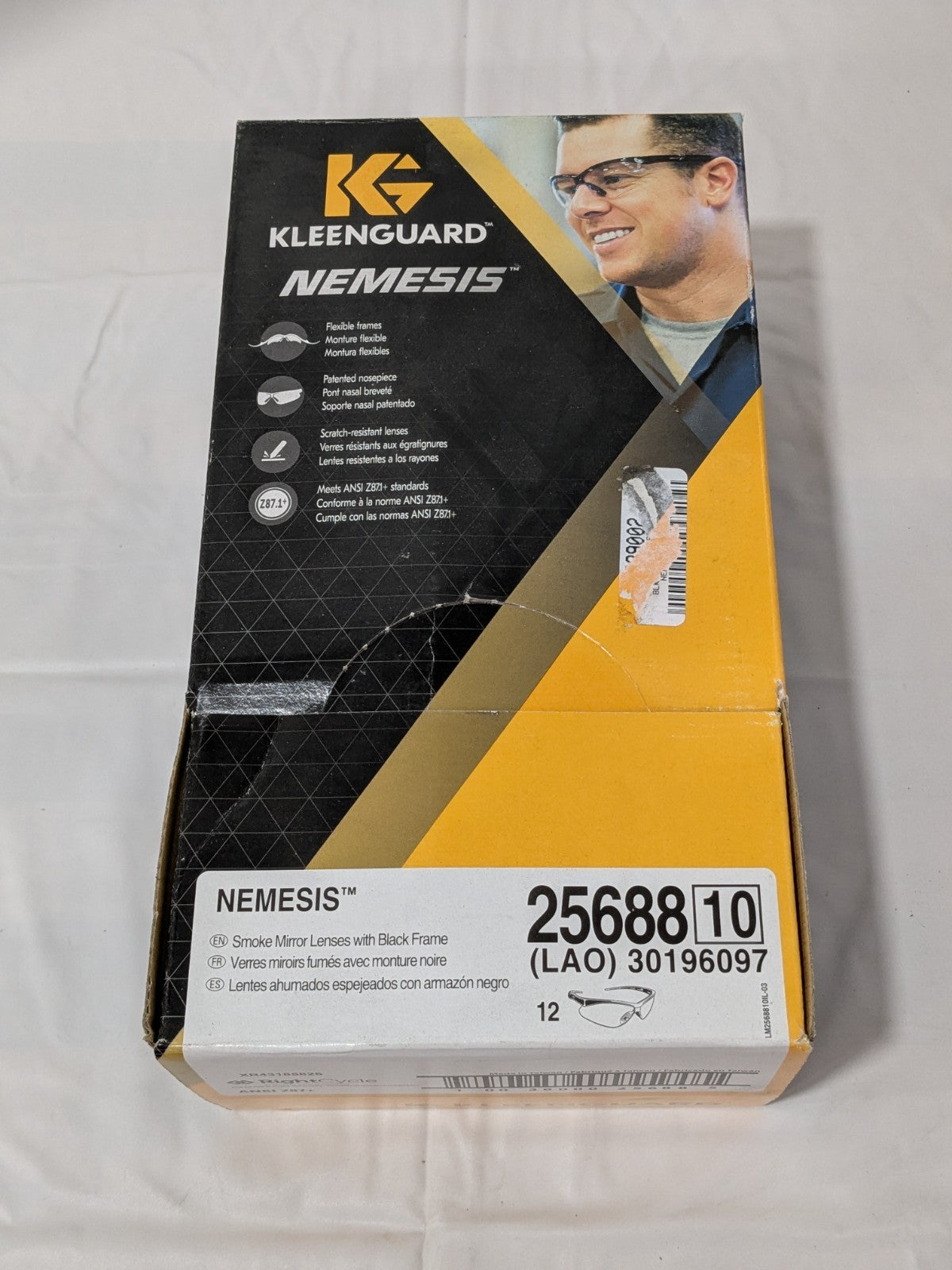 KleenGuard Nemesis V30 Safety Glasses Smoke Mirror Black Z87+ 12 Pack 25688