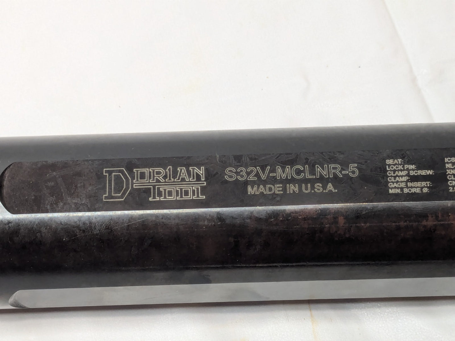 Dorian Tool Steel Indexable Boring Bar S32V-MCLNR-5 2.5620" Min 73310155030