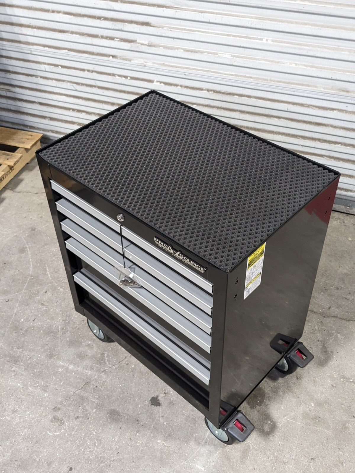 Pro Source 5 Drawer Tool Box Roller Cabinet 33 x 26 x 18 Steel Black