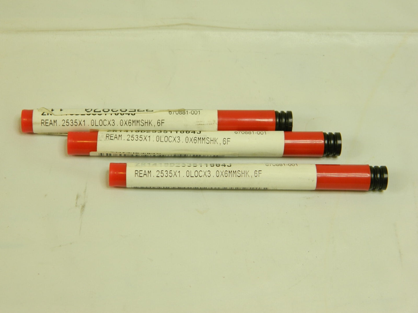 Fullerton Carbide Reamer .2535 X 1LOC X 3OAL 6FL Qty 3 ZR1410D253511004J