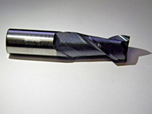Accupro 7/8" x 1-3/4" x 7/8" x 4" 2 Fl  Solid Carbide Square End Mill 612-05614