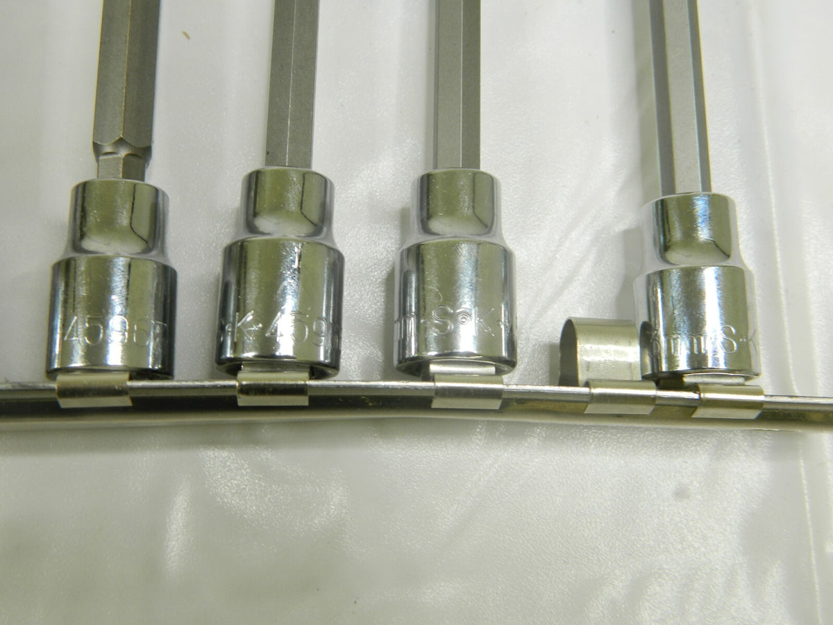 SK Hex Bit Socket Set: 3/8" Drive, 7 Pc, 3 to 10 mm Hex 19748 INCOMPLETE