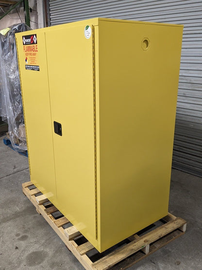 Securall Vertical Drum Storage Cabinet 120 Gal. Capacity V1110 Scratch N Dent